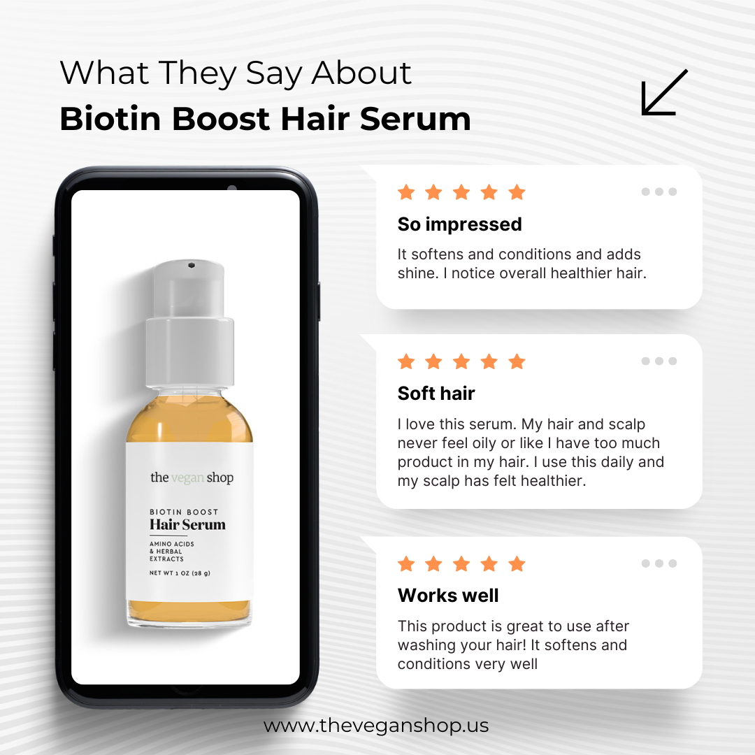 Biotin Boost Hair Serum - The Vegan Shop + Lotus Beauty Bar