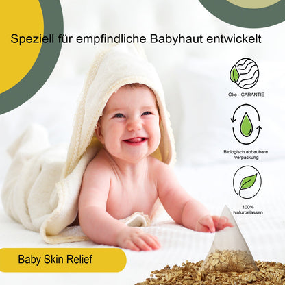 Soothing bath additive for newborns for skin care of babies, dermo-atopy, bath bag: 23 pieces