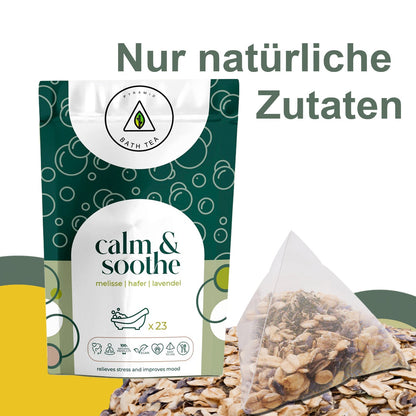 Natürliche ENTSPANNENDE Wellness Calm & Soothe-Bio-Badewannenbeutel: 23 Stück | Kostenloser Versand