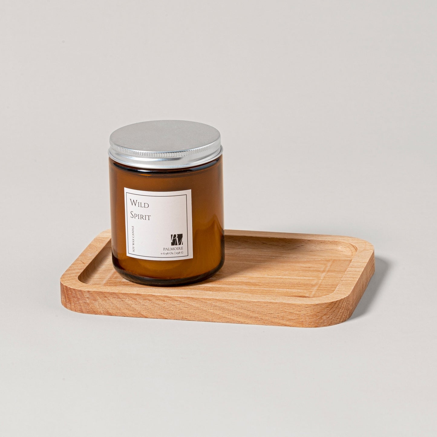 Wild Spirit Candle + Wood Tray