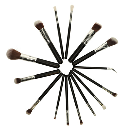 Set of 15 Professional Synthetic Makeup Brushes