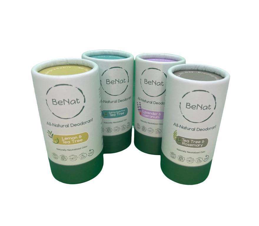 2-Pack All-Natural, Plastic-Free Deodorants