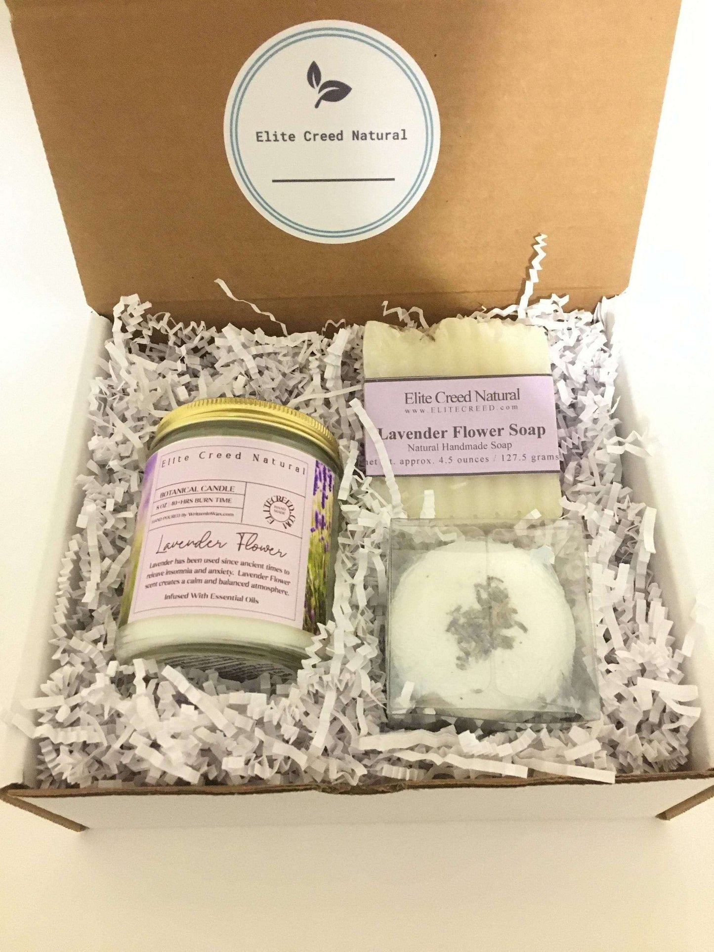 Lavender Flower Candle Gift Set